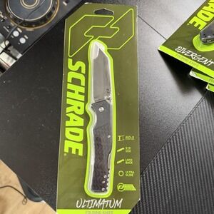 NEW Schrade Ultimatum Lockback Folding Knife Stainless Blade G10 Handle 1159318